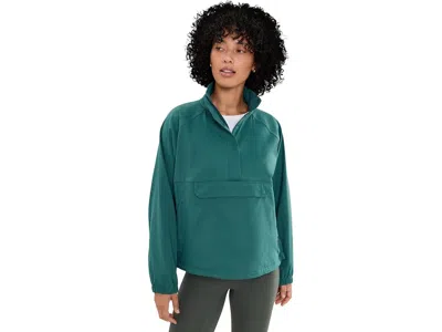Prana Stretch Zion Half Zip Popover In Green
