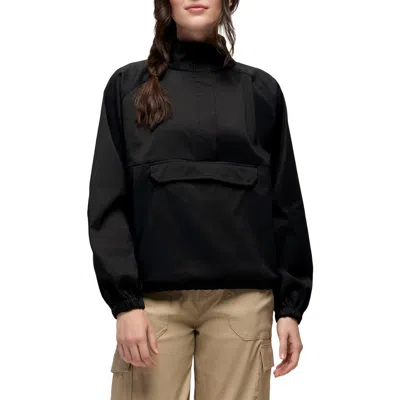 Prana Stretch Zion Half Zip Popover In Black