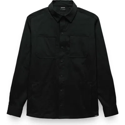 Prana Stretch Zion Long Sleeve Button-up Shirt In Black