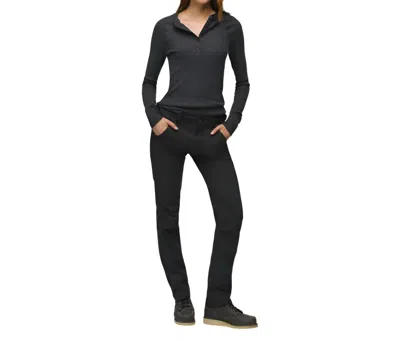 Prana Stretch Zion Mid-rise Pant In Shadow In Black