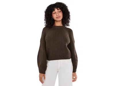 Prana Sunday River Crew Neck Sweater Women's Sweatshirt Dark Roast: Md (women's 8-10) In Brown