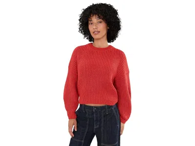 Prana Sunday River Crew Neck Sweater Women's Sweatshirt Pikes Red: Sm (women's 4-6)