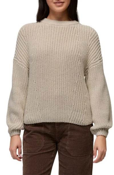 Prana Sunday River Crewneck Sweater In Neutral