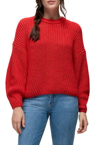 Prana Sunday River Crewneck Sweater In Red