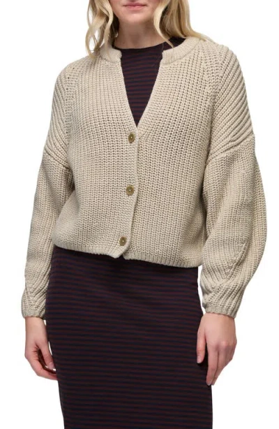 Prana Sunday River Short Cardigan In Gray