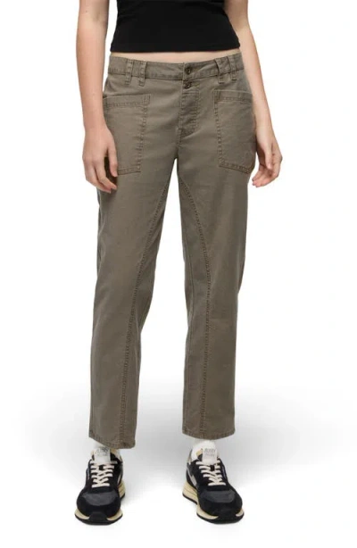 Prana Suton Mid Rise Organic Cotton Blend Ankle Pants In Green