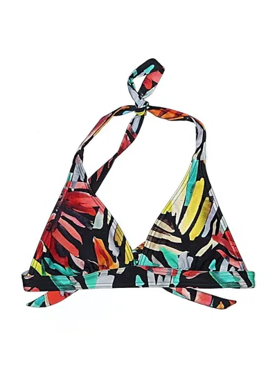 Pre-owned Prana Swimsuit Top Black Print Pattern Swimwear