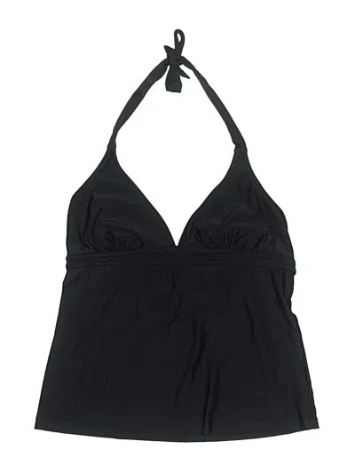 Pre-owned Prana Swimsuit Top Black Solid Pattern Swimwear