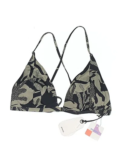 Prana Swimsuit Top Gray Camo Pattern Swimwear In Green