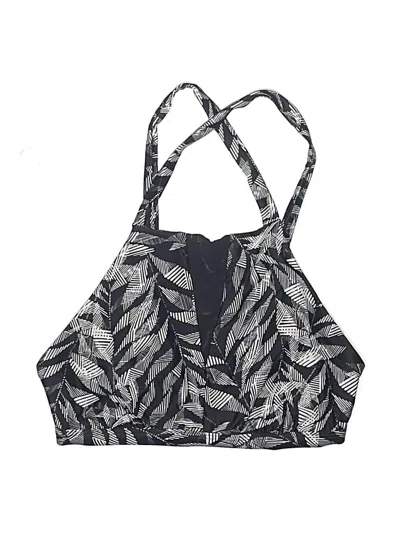 Pre-owned Prana Swimsuit Top Gray Print Pattern Swimwear