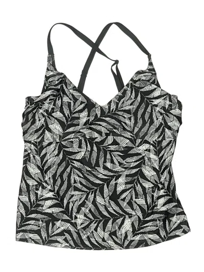 Prana Swimsuit Top Gray Print Pattern Swimwear In Multi