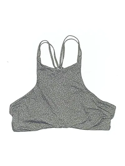 Pre-owned Prana Swimsuit Top Gray Tweed Pattern Swimwear
