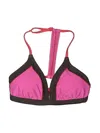 Prana Swimsuit Top Pink Color Block Pattern Swimwear In Pink