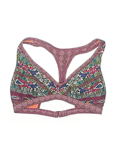 Pre-owned Prana Swimsuit Top Purple Paisley Pattern Swimwear