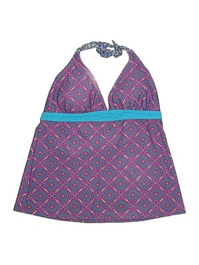 Pre-owned Prana Swimsuit Top Purple Paisley Pattern Swimwear