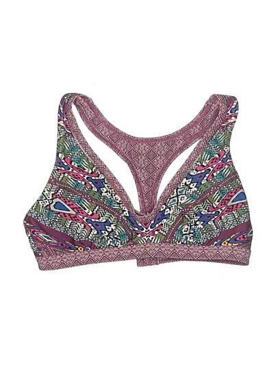 Pre-owned Prana Swimsuit Top Purple Paisley Pattern Swimwear
