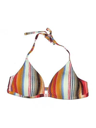 Pre-owned Prana Swimsuit Top Yellow Print Pattern Swimwear