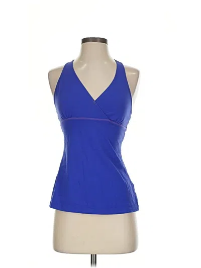Pre-owned Prana Tank Top Blue Halter Neckline Tops