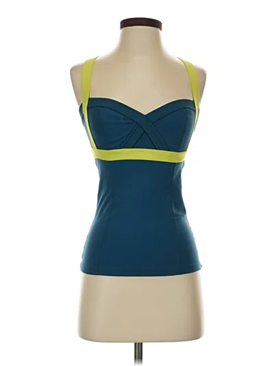 Pre-owned Prana Tank Top Blue Strapless Neckline Tops