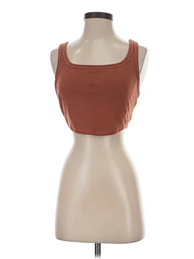 Pre-owned Prana Tank Top Brown Strapless Neckline Tops