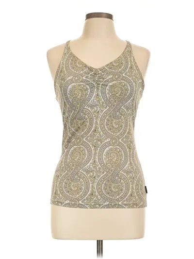 Pre-owned Prana Tank Top Gold Halter Neckline Tops