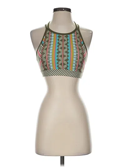 Pre-owned Prana Tank Top Green Halter Neckline Tops