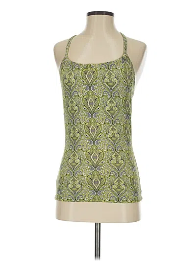 Pre-owned Prana Tank Top Green Halter Neckline Tops