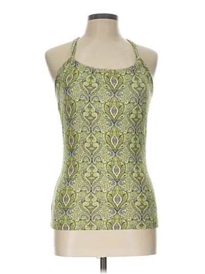 Pre-owned Prana Tank Top Green Halter Neckline Tops