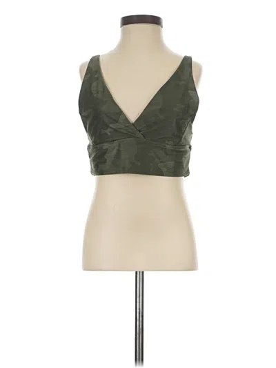 Pre-owned Prana Tank Top Green Plunge Neckline Tops