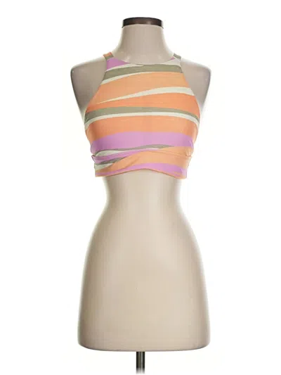 Pre-owned Prana Tank Top Orange Halter Neckline Tops