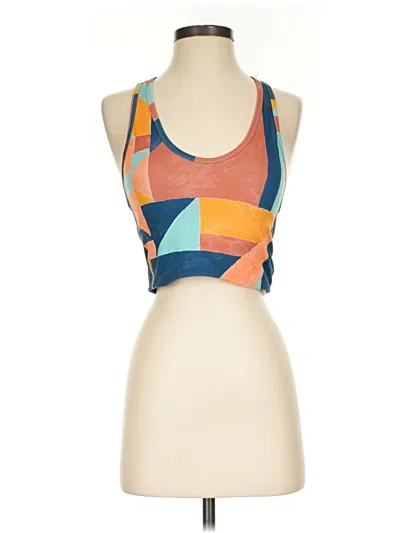 Pre-owned Prana Tank Top Orange Square Neckline Tops