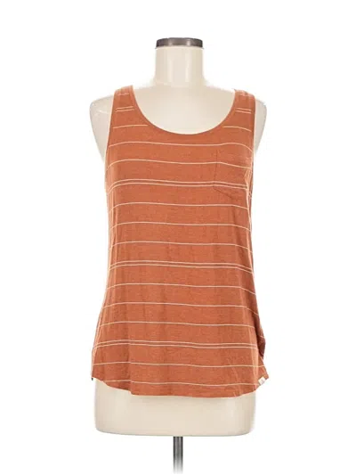 Pre-owned Prana Tank Top Orange Strapless Neckline Tops