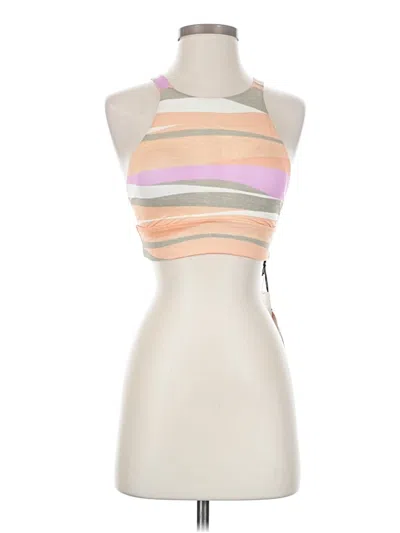 Prana Tank Top Tan Halter Neckline Tops In Multi