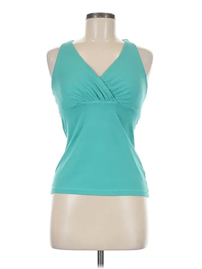 Pre-owned Prana Tank Top Teal Halter Neckline Tops In Blue