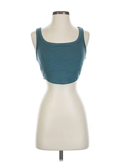 Pre-owned Prana Tank Top Teal Strapless Neckline Tops In Blue