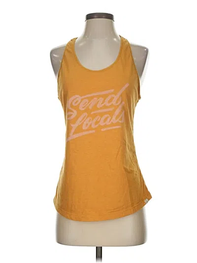 Pre-owned Prana Tank Top Yellow Halter Neckline Tops