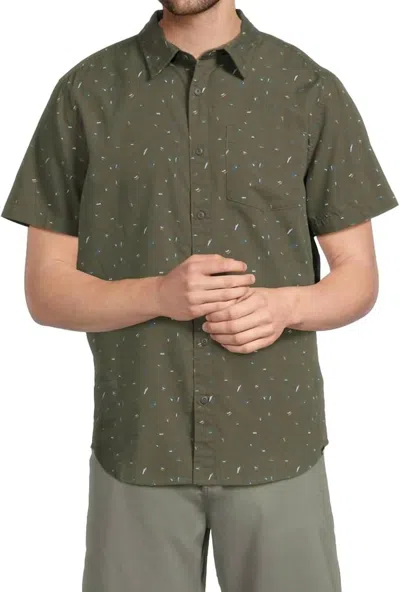 Prana Tinline Shirt In Spruce Brushstroke In Green