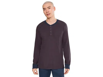 Prana Touchstone Henley Men's Clothing Cacao Stripe: 2xl (slim), Cotton/elastane/lyocell In Brown
