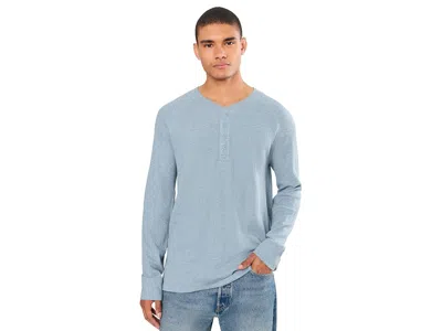 Prana Touchstone Henley Men's Clothing Glacier Skies Heather: Sm (slim) In Blue