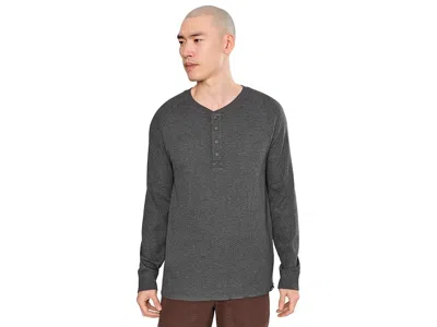 Prana Touchstone Henley Men's Clothing Shadow Heather: Md (slim), Cotton/elastane/lyocell In Gray