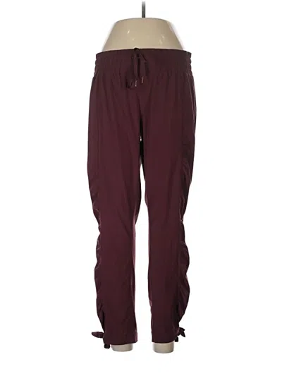 Pre-owned Prana Track Pants In Burgundy