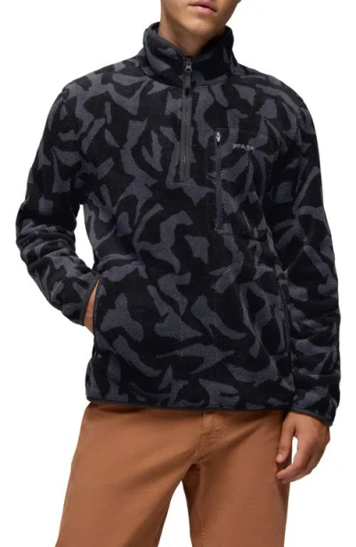 Prana Tuff Fluff Fleece Half Zip Pullover In Black