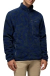Prana Tuff Fluff Fleece Half Zip Pullover In Blue