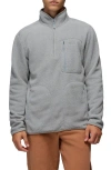 Prana Tuff Fluff Fleece Half Zip Pullover In Gray