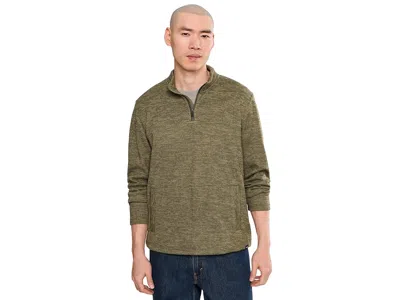 Prana Two Harbors 1/4 Zip Men's Sweatshirt Cargo Green Heather: 2xl, Polyester