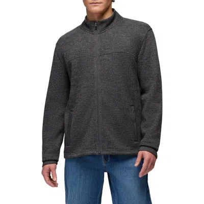 Prana Two Harbors Full Zip Jacket In Shadow Heather