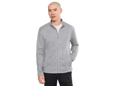 Prana Two Harbors Full Zip Men's Sweatshirt Heather Grey: Sm, Polyester In Gray