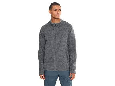 Prana Two Harbors Full Zip Men's Sweatshirt Shadow Heather: Sm, Polyester In Gray