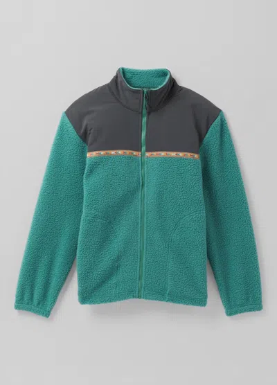 Prana Unisex Hurricane Full Zip Fleece Jacket In Cove In Green