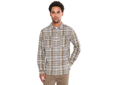 Prana Westbrook Flannel Shirt Men's Long Sleeve Button Up Cavern: Xl In Brown